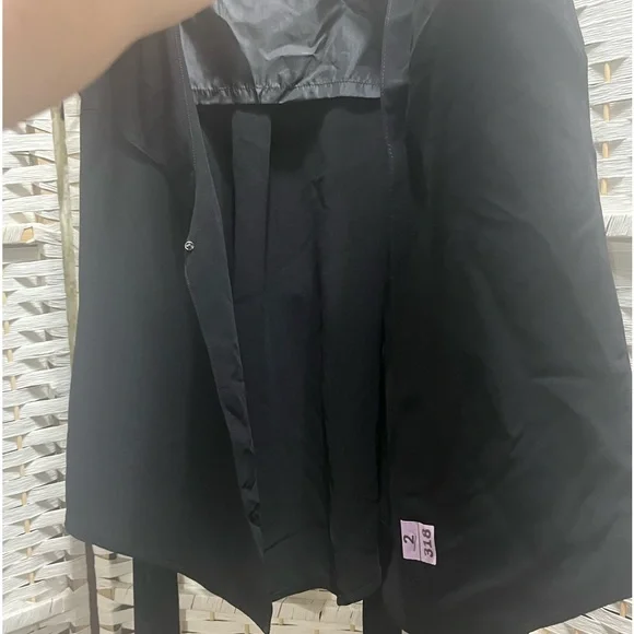 ZARA Black Sleeveless, Wrap Tunic Top with Tie-Waist Small - Picture 5 of 11